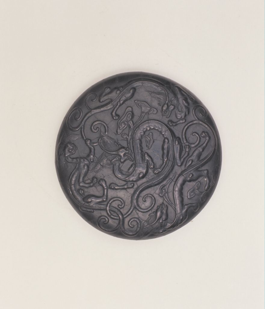 图片[2]-Cheng Jun’s flat dragon pattern round ink-China Archive